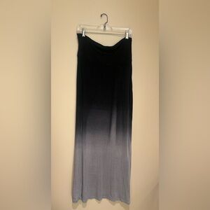 Boho Style Brokedown Black and Gray Ombre Women's Skirt